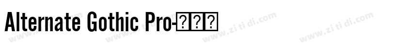 Alternate Gothic Pro字体转换